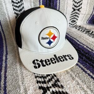 Pittsburgh Steelers Snapback Bill Logo Black/White Hat Cap NFL